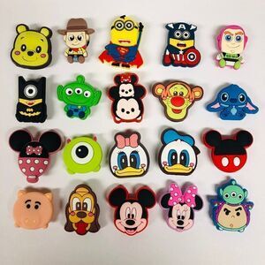 20pc Cartoon Shoe Charms - Mouse Duck Cowboy Stitch Croc Accessories